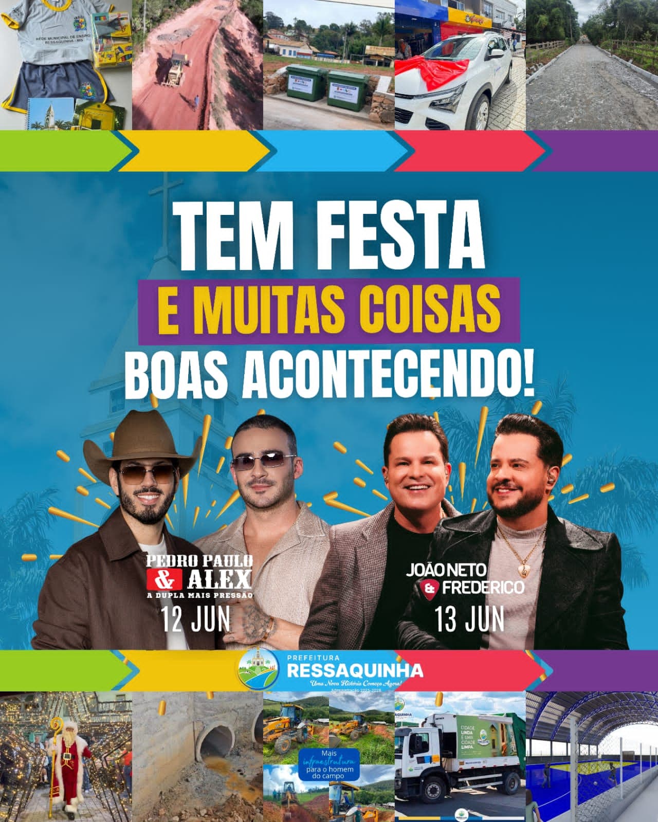 Ressaquinha se prepara para a 20ª Exposição Agropecuária com grandes shows e balanço de obras da Prefeitura