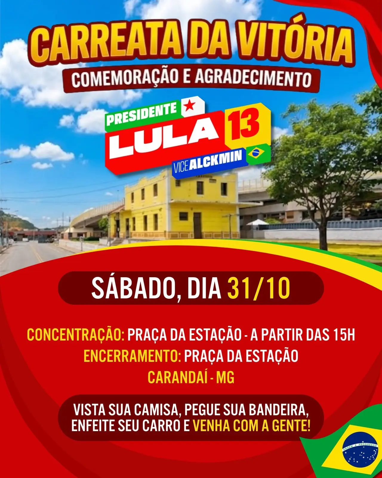 Carreata da Vitória será realizada neste sábado em Carandaí